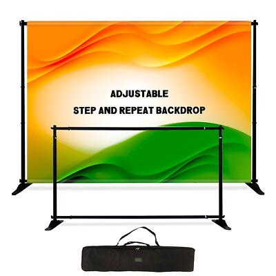 #ad Custom Printing Backdrop Banner 8#x27;x10#x27; HxW with Banner Stand and Carry Bag $475.00