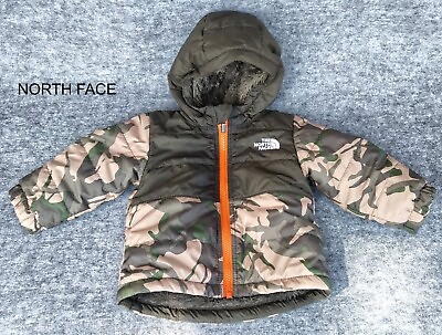 #ad North Face Camo Toddler Jacket Reversible Excellent Condition Puffer $35.00