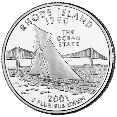 #ad 2001 P Rhode Island State Quarter $1.55