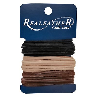#ad Realeather R Crafts Sof Suede Lace Variety Pack 3 32quot;X8yd Black Chocolate amp; Be $14.05