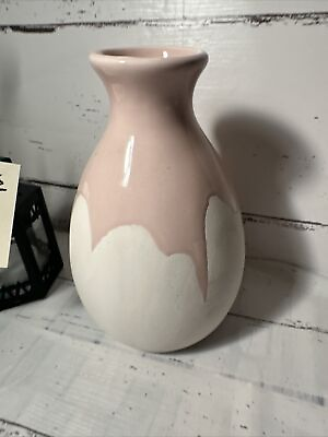 #ad Isaac Mizrahi Pink Contemporary Vase 6.5” Tall XO Loves Sienna Limited Edition $22.00