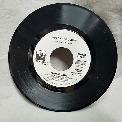 #ad Frankie Valli Our Day Will Come 45 rpm Promo 1975 $12.39