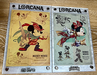 #ad Disney Lorcana Mickey Mouse amp; Minnie Mouse 4 Card Art Set CASE NOT INCLUDED $1.74
