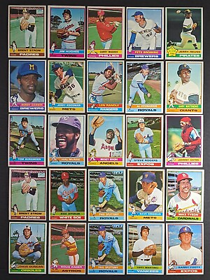 #ad 1976 Topps Baseball Set Break 25 Cards $12.00