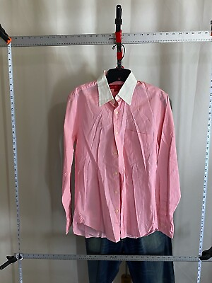 #ad J Crew Scoop Pink LONG SLEEVE SHIRT Small S 14 x 32 33 $17.42