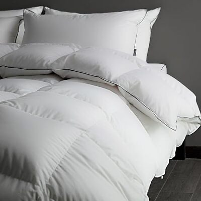 #ad Luxury White Down Comforter Size All Down Fiber Duvet Insert with 8 King $214.54