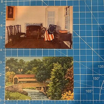 #ad Betsy Ross 1951 House Old Coventry Bridge Valley Forge Pennsylvania Post Cards $5.00