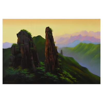 #ad Richard Leung quot;Cathedral Mountainquot; Original Oil Painting on Canvas Hand Signed $2400.00
