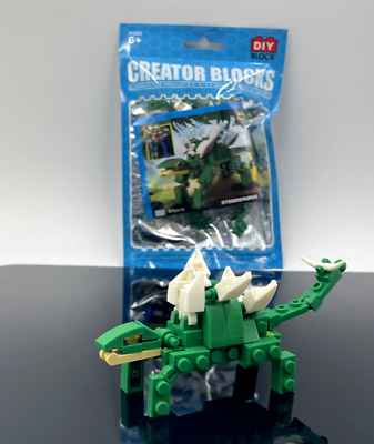 #ad Transformers Dinosaur Building Blocks Toys Stegosaurus DIY Block Kid Gift 69 PCS $8.18