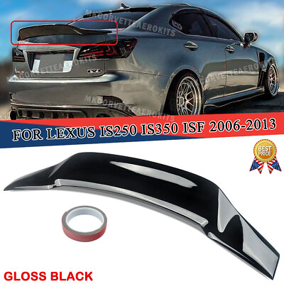#ad Duckbill Trunk Wing Spoiler For 06 13 LEXUS IS250 IS350 RT Style Painted Black $73.14