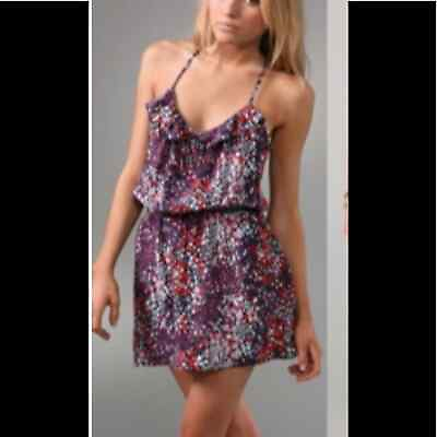 #ad Parker Dress Size Small Silk Cami Strappy Floral Ruffle cottagecore S $50.00