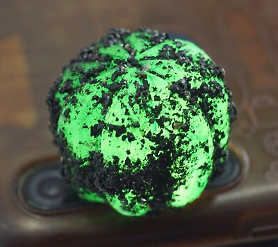 #ad Colombian Natural Green Emerald 200 Ct Earth Mind Pumpkin Rough Gemstone $36.98