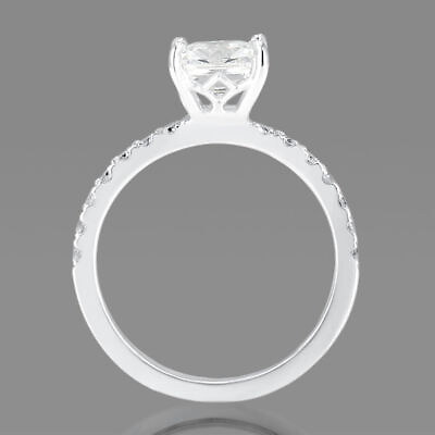 #ad 1 Carat Ladies Princess Cut Diamond Engagement Ring F SI1 18K White Gold $1141.55