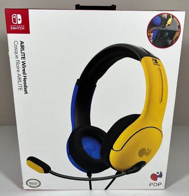 #ad PDP LVL 40 Nintendo Switch Wired Stereo Gaming Headset Blue Yellow NEW C $24.99