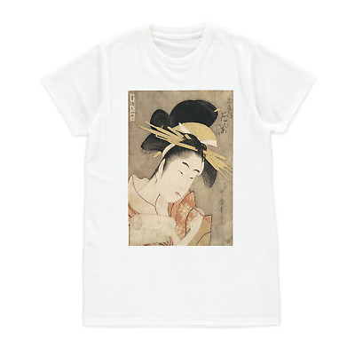 #ad Japanese Ukiyo e T Shirt Woodblock Art Maiko Geisha Womens Mens Printed Tee Top GBP 14.99