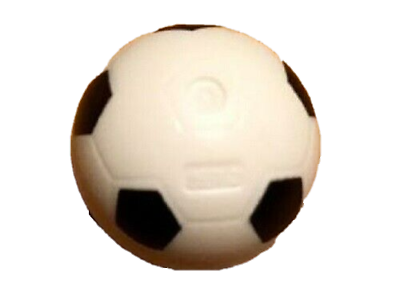 #ad Lego New White Minifig Ball Sports Footballer Soccer with Black Pentagons 24 1 $1.95
