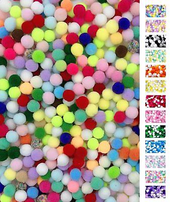 #ad 2000pcs 1cm Assorted Pom Poms for Crafts Small Fuzzy Pompoms Balls for DIY Ar... $14.13