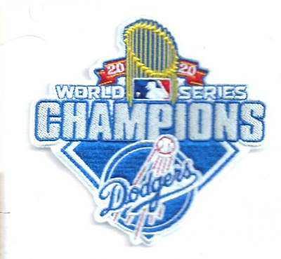 #ad New 3 3 4 x 4quot; Los Angeles Dodgers 2020 WS Champions Iron on Patch Free Ship $6.99