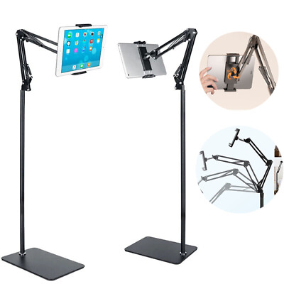 #ad Adjustable Foldable Arm Floor Tablet Phone Stand Holder for iPhone IPad Pro $27.99