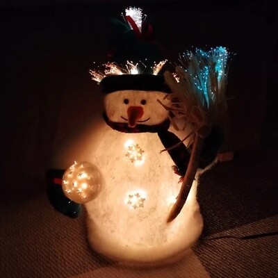 #ad Fiber Optic Color Changing Light Up Snowman Christmas Decoration $29.99