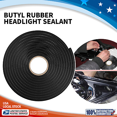 #ad 9mm Thick Waterproof Butyl Seal Tape Rubber Sealant Glue for RV Car Window Lamp $10.99