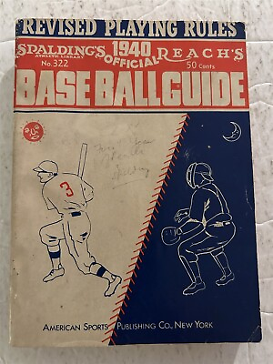 #ad #ad 1940 SPALDING BASEBALL Guide New York YANKEES Joe DIMAGGIO Ted WILLIAMS Ty COBB $71.99