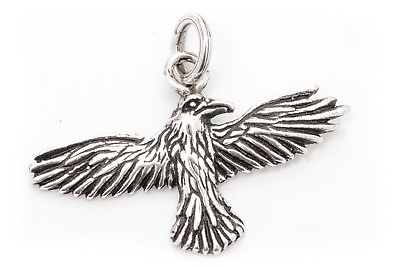 #ad Hugin Celtic Raven Pendant 925er Silver Symbol Jewelry New $19.00