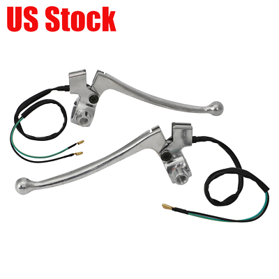 #ad For Honda Tipped Motorcycle Lever Perch Set Clutch Drum Brake Wire Chrome 7 8quot; $23.99