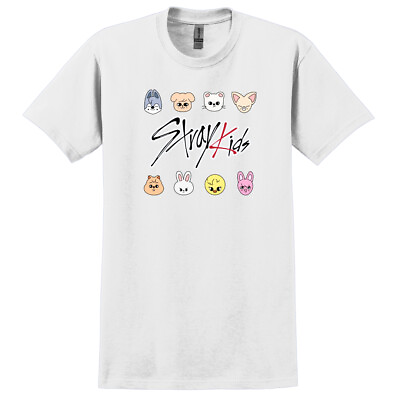 #ad KPLUSPOP Stray Kids SKZOO K POP Logo Graphic Short Sleeved T Shirt $19.99