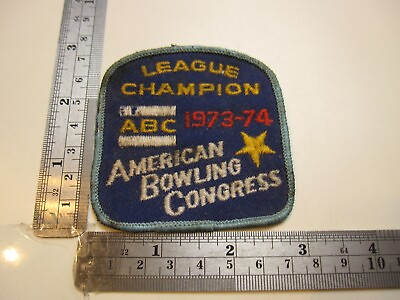 #ad Vintage ABC American Bowling Congress 1973 74 League Champion Bowling Patch BIS $3.44