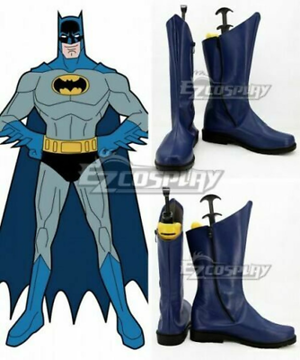 #ad DC Comics Batman Bruce Wayne Blue Shoes Cosplay Boots $27.00
