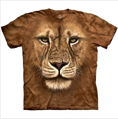 #ad The Mountain Adult T Shirt Relaxed Fit Preshrunk Lion Warrior Large $14.00