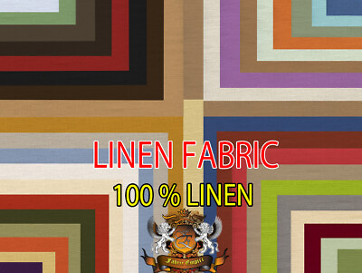 #ad 100% Linen Upholstery Fabric 7.5 oz 60quot; W For Clothing amp; Garment DIY Art soldBTY $18.99