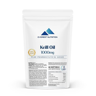 #ad Antarctic Krill Oil 1000mg Softgels Anti Aging Immune Support Better Memory $116.99