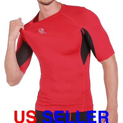 #ad #ad ARMEDES Mens Short Sleeve T Shirt Cool Dry Compression Baselayer AR 132 $15.99