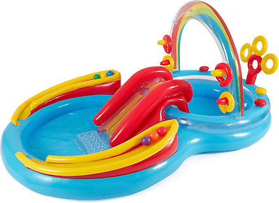 #ad Rainbow Ring Inflatable Play Center 117quot; X 76quot; X 53quot; for Ages 2 Children $83.99