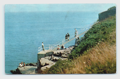 #ad Newport Rhode Island 40 Steps at Cliff Walk c1959 Postcard pc27 $9.00
