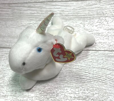 #ad Mystic Unicorn Iridescent Horn Yarn 5th Gen 1993 Ty Beanie Baby Collectible $9.99
