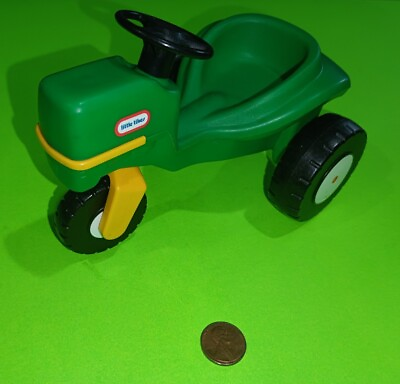 #ad Vintage Little Tikes Dollhouse Miniature Pretend Green Tractor Good Condition $17.90