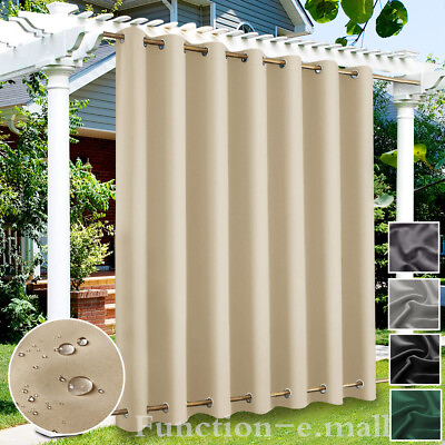 #ad Extra Wide 100#x27;#x27; Outdoor Curtain for Patio Waterproof Blackout Thermal Insulated $32.99