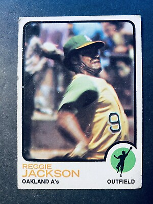 #ad 1973 Topps Baseball Reggie Jackson Oakiand A#x27;s Card Card #255 Hall of Famer.. $5.99