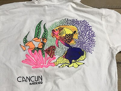 #ad Cancun Mexico Full Zip Hoodie Adult Medium Paper Material Colorful $24.99