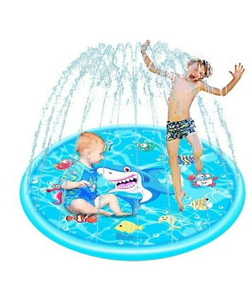 #ad Sprinkle amp; Splash Play Mat Enhanced PVC 60In Diameter Splash Pad Summer Water... $23.99