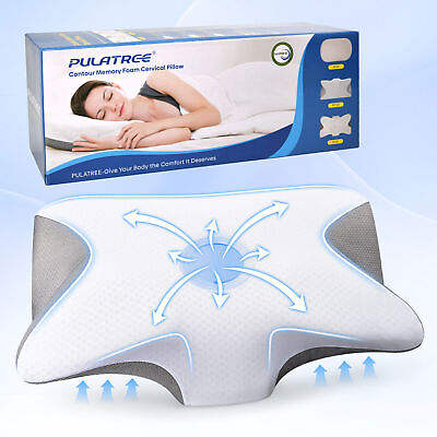 #ad Neck Pillow For Relieving Neck And Shoulder Pain Ergonomically Memory Bed Pillow $26.99