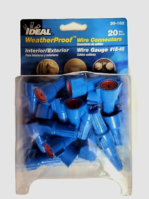 #ad Ideal Blue Indoor Outdoor Twist On Wire Connector Pk of 20 #30 162 Gauge #18 8 $6.00