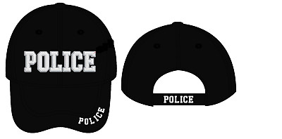 #ad Police Baseball Cap Hat ballcap Law Enforcement Hat Black Embroidered Letters $9.88