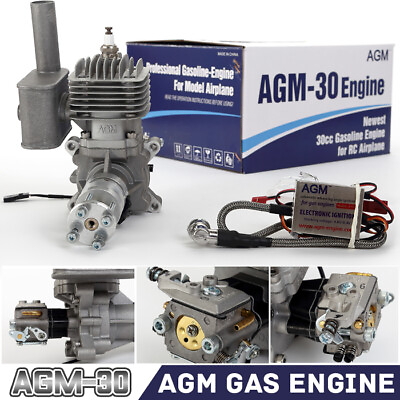 #ad AGM 30cc Gasoline Gas Petro Engine with Muffler For RC Model Airplane $198.33