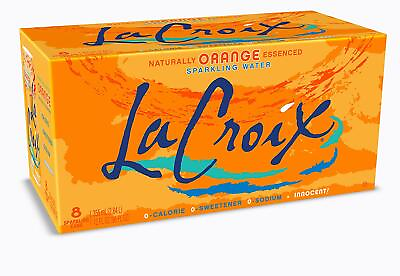 #ad LaCroix Sparkling Water Orange 12oz Cans 8 Pack $23.44