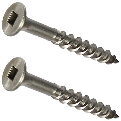 #ad #ad #8 x 1quot; Deck Screws Stainless Steel Square Drive Wood Composite Qty 100 $17.23
