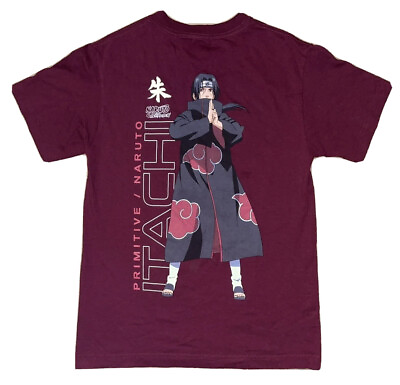 #ad Primitive NARUTO Graphic T Shirt Men’s Small S EXCELLENT Condition Red Maroon $21.29